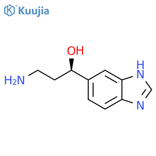 (1R)-3-amino-1-(1H-1,3-benzodiazol-5-yl)propan-1-ol structure