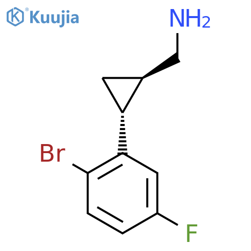 rac-(1R,2R)-2-(2-bromo-5-fluorophenyl)cyclopropylmethanamine structure