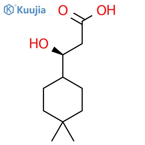 (3S)-3-(4,4-dimethylcyclohexyl)-3-hydroxypropanoic acid structure