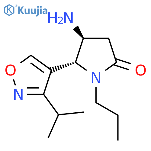 4-amino-5-3-(propan-2-yl)-1,2-oxazol-4-yl-1-propylpyrrolidin-2-one structure