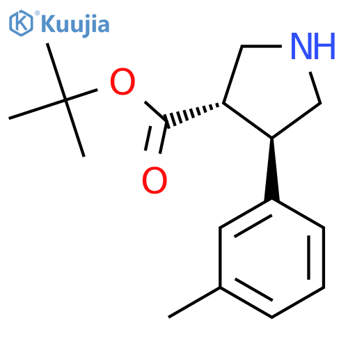 rac-tert-butyl (3R,4S)-4-(3-methylphenyl)pyrrolidine-3-carboxylate structure