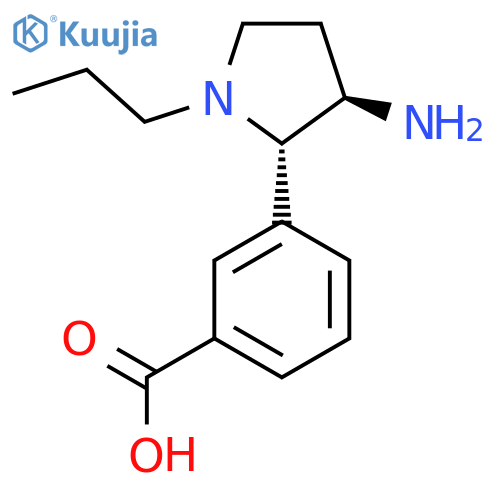 3-(3-amino-1-propylpyrrolidin-2-yl)benzoic acid structure