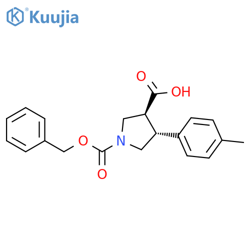1,3-Pyrrolidinedicarboxylic acid, 4-(4-methylphenyl)-, 1-(phenylmethyl) ester, (3S,4R)- structure