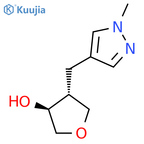 rac-(3R,4S)-4-(1-methyl-1H-pyrazol-4-yl)methyloxolan-3-ol structure