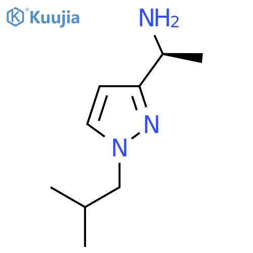 (1S)-1-1-(2-methylpropyl)-1H-pyrazol-3-ylethan-1-amine structure