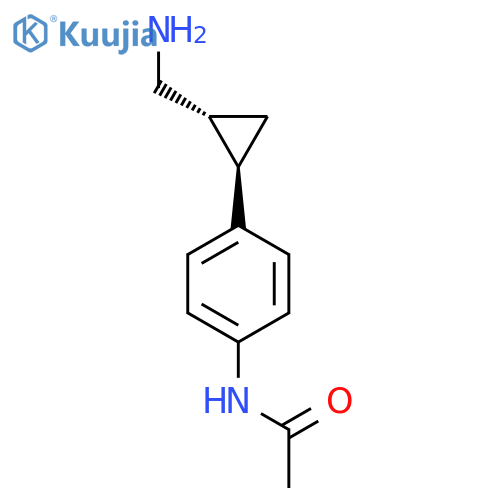 rac-N-{4-(1R,2R)-2-(aminomethyl)cyclopropylphenyl}acetamide structure