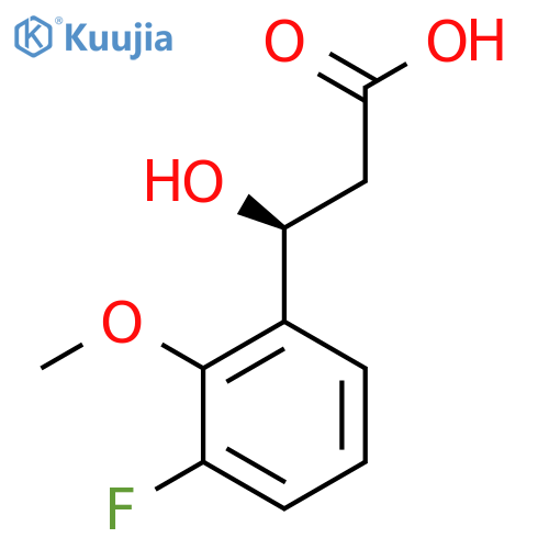 (3S)-3-(3-fluoro-2-methoxyphenyl)-3-hydroxypropanoic acid structure