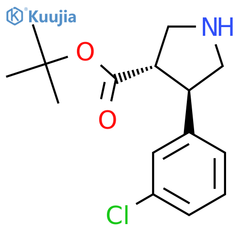 rac-tert-butyl (3R,4S)-4-(3-chlorophenyl)pyrrolidine-3-carboxylate structure