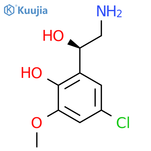 2-(1R)-2-amino-1-hydroxyethyl-4-chloro-6-methoxyphenol structure