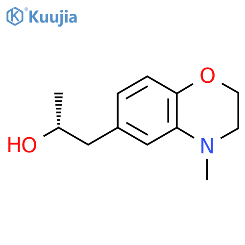 (2R)-1-(4-methyl-3,4-dihydro-2H-1,4-benzoxazin-6-yl)propan-2-ol structure