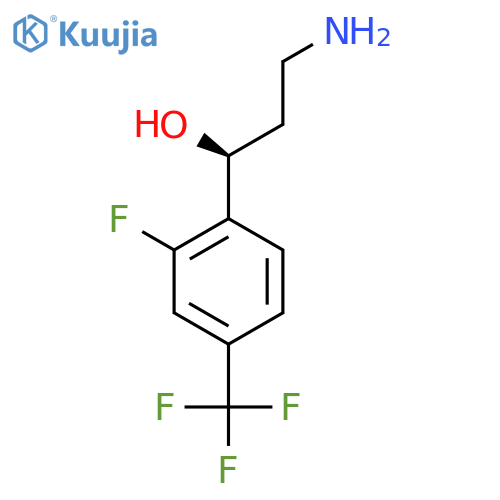 (1S)-3-amino-1-2-fluoro-4-(trifluoromethyl)phenylpropan-1-ol structure
