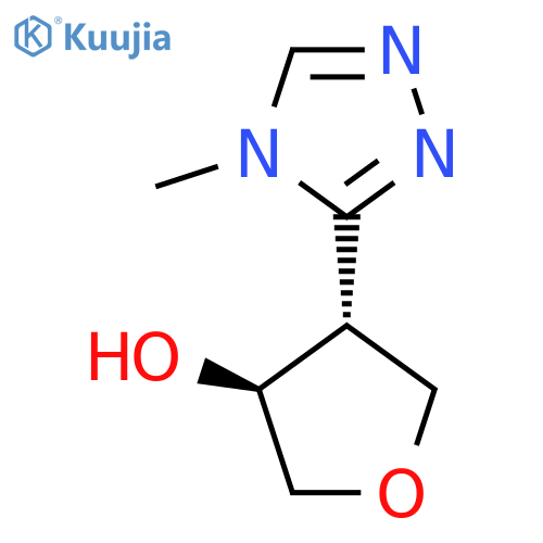 rac-(3R,4S)-4-(4-methyl-4H-1,2,4-triazol-3-yl)oxolan-3-ol structure