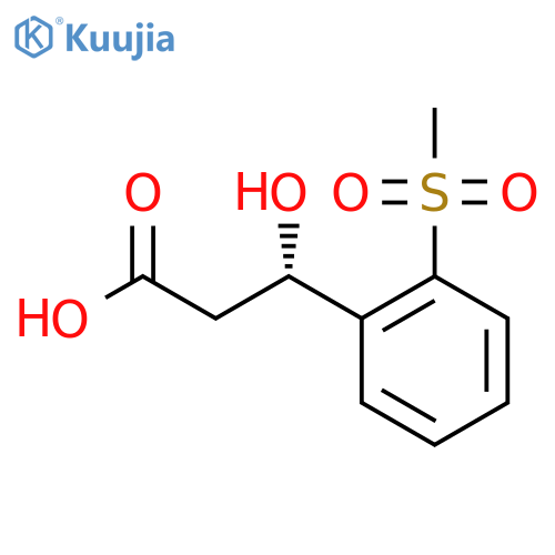 (3S)-3-hydroxy-3-(2-methanesulfonylphenyl)propanoic acid structure