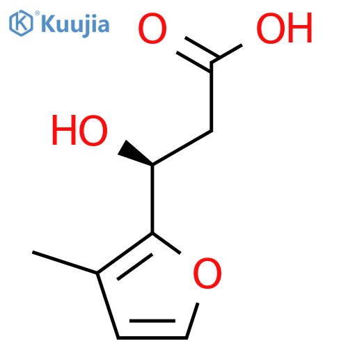 (3S)-3-hydroxy-3-(3-methylfuran-2-yl)propanoic acid structure