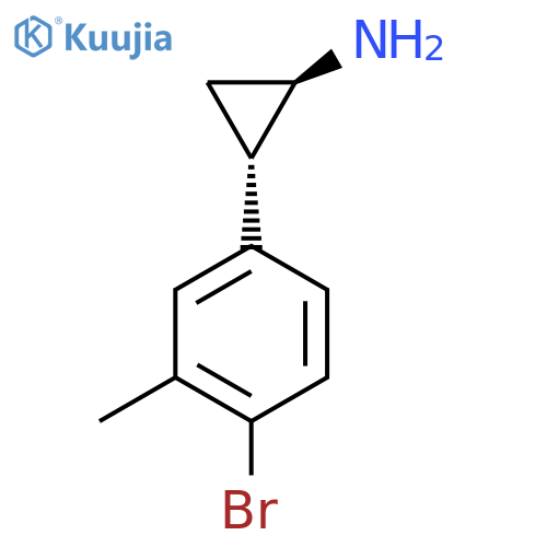 rac-(1R,2S)-2-(4-bromo-3-methylphenyl)cyclopropan-1-amine structure