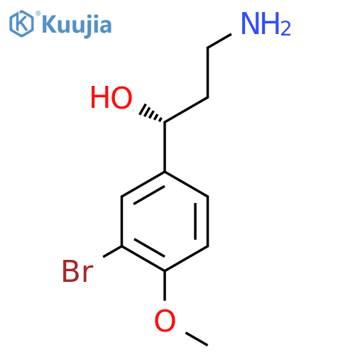 (1R)-3-amino-1-(3-bromo-4-methoxyphenyl)propan-1-ol structure