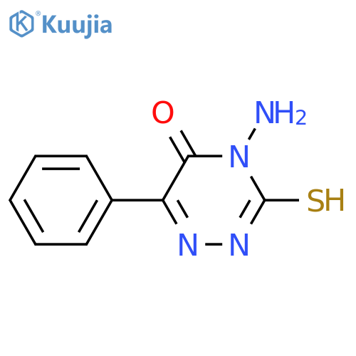 4-Amino-3-mercapto-6-phenyl-1,2,4-triazin-5(4H)-one structure