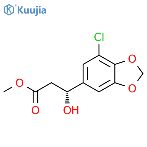 methyl (3R)-3-(7-chloro-1,3-dioxaindan-5-yl)-3-hydroxypropanoate structure