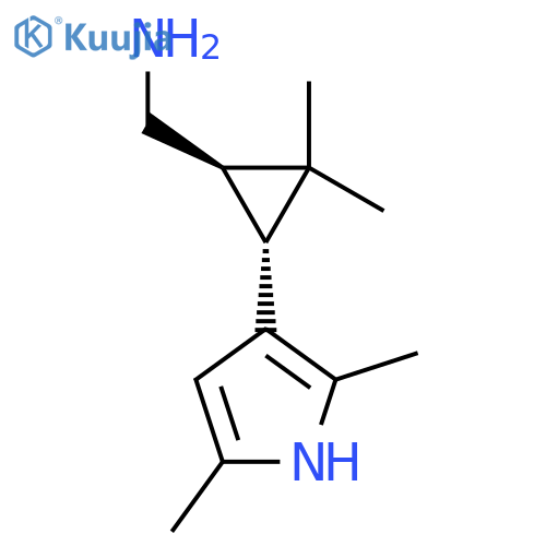 rac-(1R,3R)-3-(2,5-dimethyl-1H-pyrrol-3-yl)-2,2-dimethylcyclopropylmethanamine structure