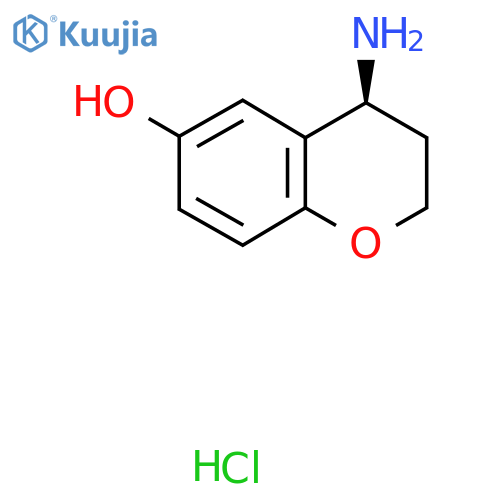 (4S)-4-amino-3,4-dihydro-2H-1-benzopyran-6-ol hydrochloride structure