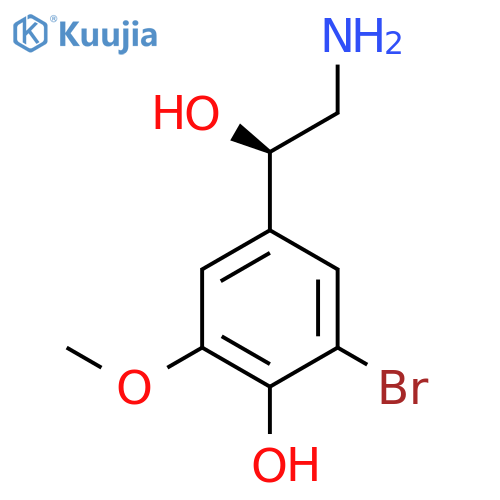 4-(1R)-2-amino-1-hydroxyethyl-2-bromo-6-methoxyphenol structure