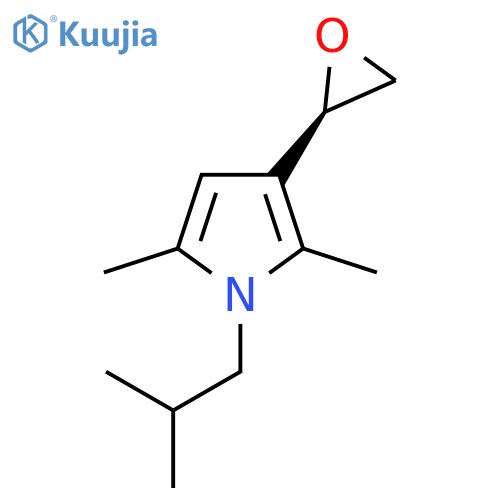 2,5-dimethyl-1-(2-methylpropyl)-3-(2R)-oxiran-2-yl-1H-pyrrole structure