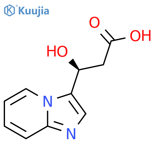 (3S)-3-hydroxy-3-{imidazo1,2-apyridin-3-yl}propanoic acid structure