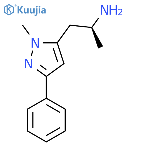 (2S)-1-(1-methyl-3-phenyl-1H-pyrazol-5-yl)propan-2-amine structure
