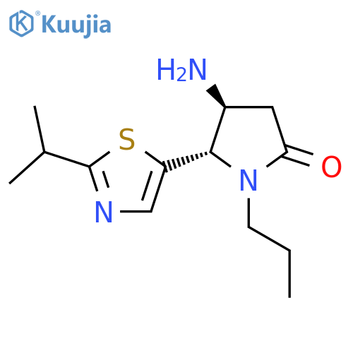 4-amino-5-2-(propan-2-yl)-1,3-thiazol-5-yl-1-propylpyrrolidin-2-one structure