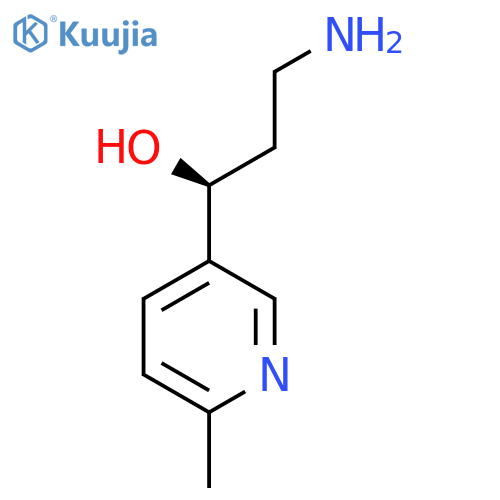 (1S)-3-amino-1-(6-methylpyridin-3-yl)propan-1-ol structure