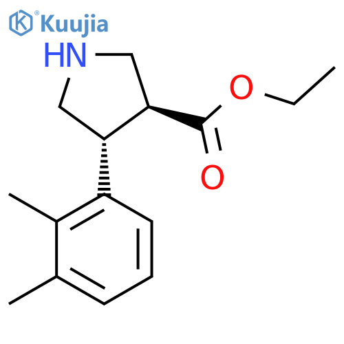 rac-ethyl (3R,4S)-4-(2,3-dimethylphenyl)pyrrolidine-3-carboxylate structure