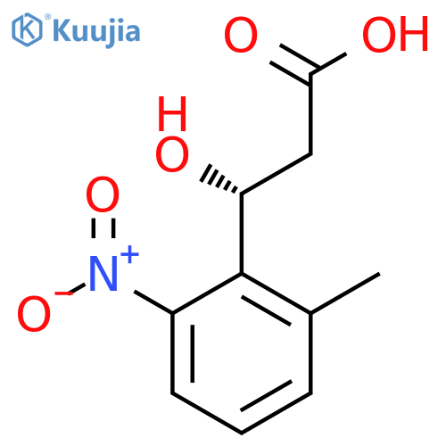 (3R)-3-hydroxy-3-(2-methyl-6-nitrophenyl)propanoic acid structure