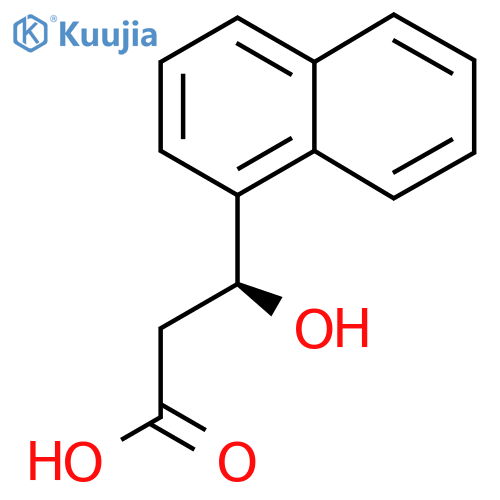 (3S)-3-hydroxy-3-(naphthalen-1-yl)propanoic acid structure
