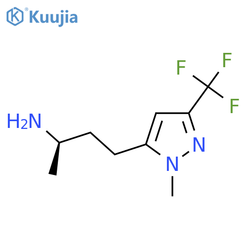 (2R)-4-1-methyl-3-(trifluoromethyl)-1H-pyrazol-5-ylbutan-2-amine structure