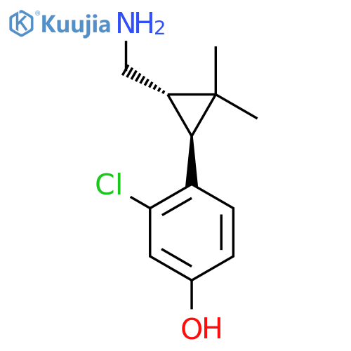 rac-4-(1R,3R)-3-(aminomethyl)-2,2-dimethylcyclopropyl-3-chlorophenol structure