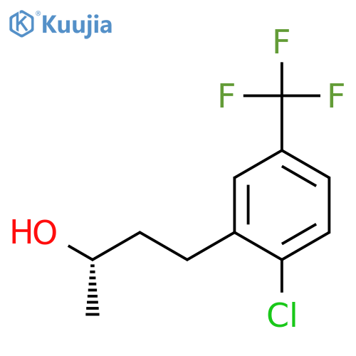 (2S)-4-2-chloro-5-(trifluoromethyl)phenylbutan-2-ol structure