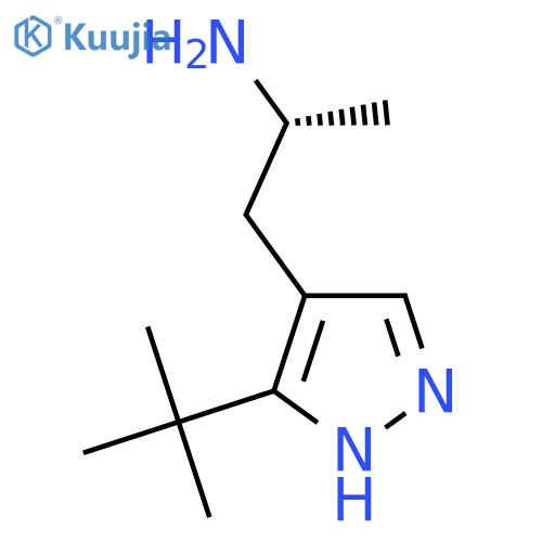 (2R)-1-(3-tert-butyl-1H-pyrazol-4-yl)propan-2-amine structure
