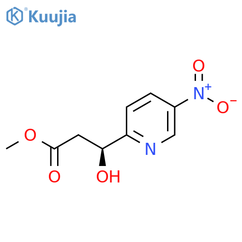 methyl (3S)-3-hydroxy-3-(5-nitropyridin-2-yl)propanoate structure