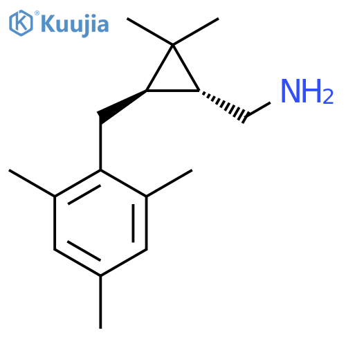 rac-(1R,3R)-2,2-dimethyl-3-(2,4,6-trimethylphenyl)methylcyclopropylmethanamine structure