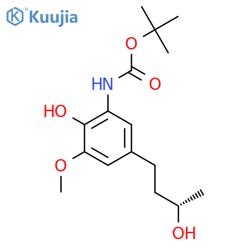 tert-butyl N-{2-hydroxy-5-(3S)-3-hydroxybutyl-3-methoxyphenyl}carbamate structure