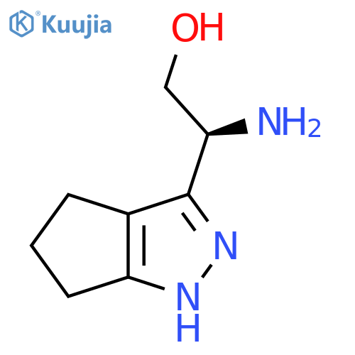 (2S)-2-amino-2-{1H,4H,5H,6H-cyclopentacpyrazol-3-yl}ethan-1-ol structure
