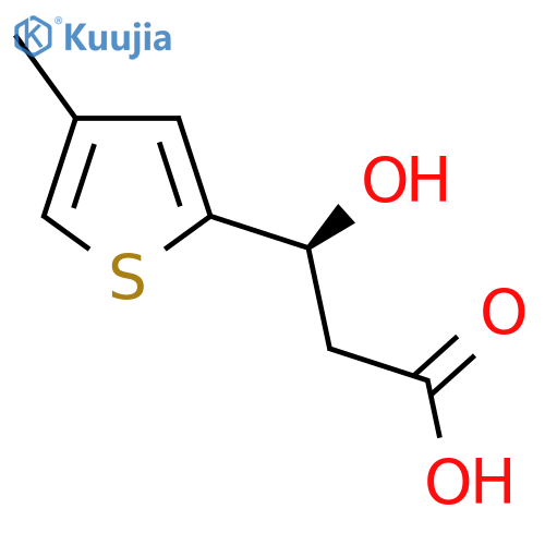 (3S)-3-hydroxy-3-(4-methylthiophen-2-yl)propanoic acid structure