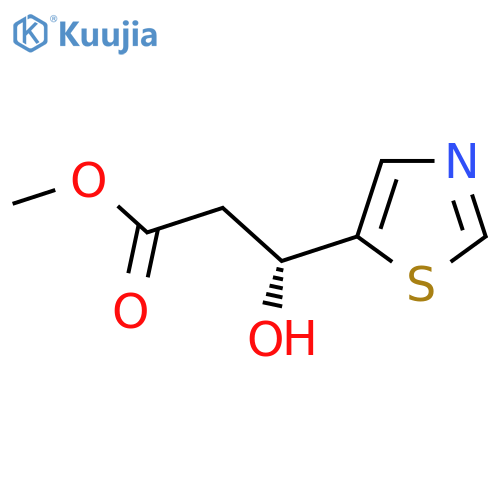 methyl (3R)-3-hydroxy-3-(1,3-thiazol-5-yl)propanoate structure