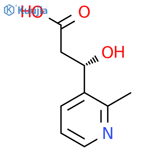 (3S)-3-hydroxy-3-(2-methylpyridin-3-yl)propanoic acid structure