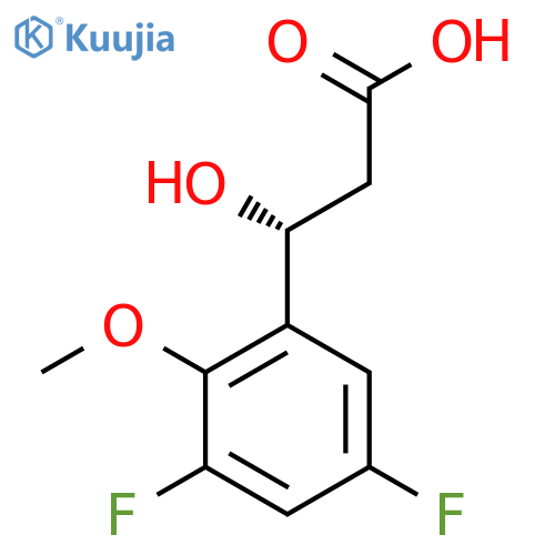 (3R)-3-(3,5-difluoro-2-methoxyphenyl)-3-hydroxypropanoic acid structure