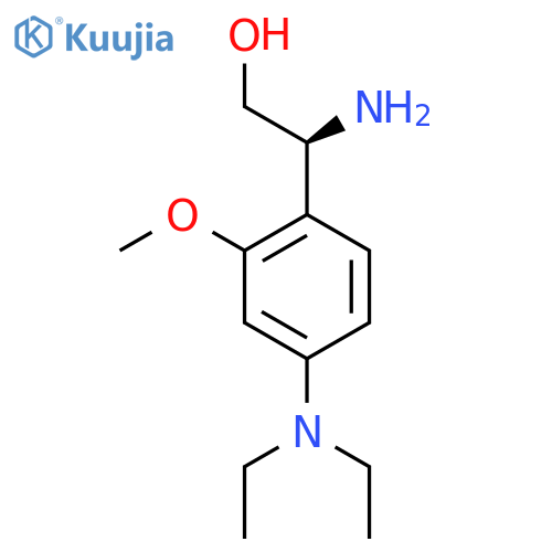 (2S)-2-amino-2-4-(diethylamino)-2-methoxyphenylethan-1-ol structure