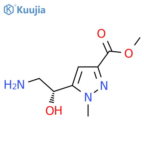 methyl 5-(1R)-2-amino-1-hydroxyethyl-1-methyl-1H-pyrazole-3-carboxylate structure