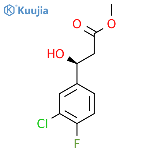 methyl (3S)-3-(3-chloro-4-fluorophenyl)-3-hydroxypropanoate structure