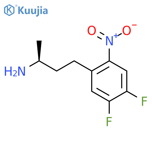 (2S)-4-(4,5-difluoro-2-nitrophenyl)butan-2-amine structure
