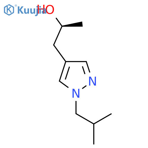 (2S)-1-1-(2-methylpropyl)-1H-pyrazol-4-ylpropan-2-ol structure